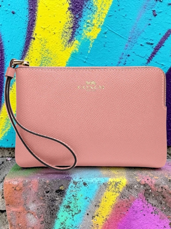 Coach Handbags - Coach Corner Zip Wristlet with Crossgrain Leather